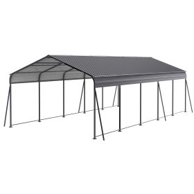 Metal Carport 13 ×26.5 FT Heavy Duty with Galvanized Steel Roof, Metal Garage Canopy with Galvanized Steel Roof & Frame