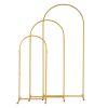 (5.9ft+4.9ft+3.9ft) Three-Piece Set Wedding Arc Top Iron Art Wedding Iron Arch Gold