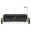 VEVOR Seed Spreader, 100 LB Capacity, Towable Poly Drop Design with 10" Wheels, Durable Steel Spike Aerator, for Efficient Fertilizing, Seeding