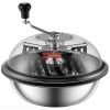 VEVOR Leaf Bowl Trimmer, 16'' Trimmer Bowl, Manual Bud Trimmer with Stainless-Steel Blades for Twisted Spin Cut, Clear Visibility Dome