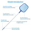 Swimming Pool Telescopic Leaf Net Skimmer Rake with Adjustable Aluminum Pole and Nylon Medium Fine Mesh for Cleaning Swimming Pools, Hot Tubs