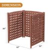 Air Conditioner Fence Screen Outside, Cedar Privacy Fence 3 Panels to Hide AC & Trash Enclosure, 32"W x 38"H