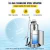 VEVOR 3.5Gal Stainless Steel Sprayer,l Set with 20" Wand& Handle& 3FT Reinforced Hose, Hand Pump Sprayer with Pressure Gauge&Safety Valve