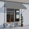 78.7"D x 47.2"W x(78.7 -118.1)"H Retractable Awning Grey