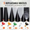 VEVOR Short Pressure Washer Gun, 4000 PSI High Power Washer Spay Gun, M22-14 mm / M22-15 / 3/8'' Inlet & 1/4'' Outlet Hose Connector Foam Gun