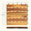 27pcs Interlocking Patio Deck Tiles 11.8 x 11.8in Wood Floor Tiles Outdoor Flooring for Patio Garden Deck Poolside