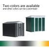 5X3 Feet Dark Grey Outdoor Storage Shed With Aluminum Alloy Frame (old SKU W2794P195736)