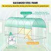 VEVOR Walk-in Tunnel Greenhouse, 14.8 x 6.6 x 6.6 ft Portable Plant Hot House w/ Galvanized Steel Hoops, 1 Top Beam, Diagonal Poles