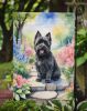 Cairn Terrier Spring Path Garden Flag Mailbox Flag Decorative Yard Flag Banner Outside Patio Artwork Yard Flower Beds, Garden Size, Multicolor