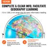 VEVOR Rotating World Globe with Stand, 13 in/330.2 mm, Educational Geographic Globe with Precise Time Zone ABS Material