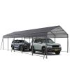 Metal Carport 13 ×26.5 FT Heavy Duty with Galvanized Steel Roof, Metal Garage Canopy with Galvanized Steel Roof & Frame