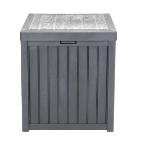 51gal, Grey, Yard Storage Boxes, Plastic, Cuboid 440lbs (Color: Grey)